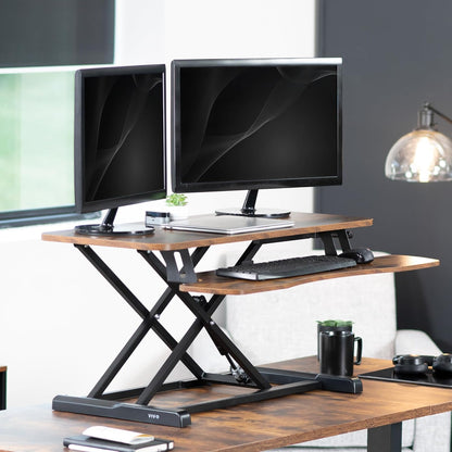 Black 32 in Standing Desk Converter, DESK-V000K