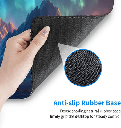 Japanese Mouse Pad, Large Japanese Desk Mat, XL Anime Gaming Keyboard Mat, Non-Slip Rubber Base, Big Extended Desk Protector for Home Office, 31.5”x11.8”