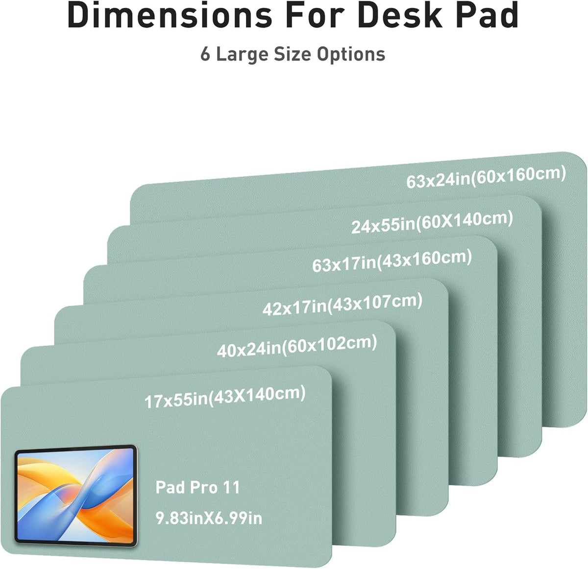 Aothia Leather Office Desk Pad Protector, Non-Slip PU Leather Desk Blotter, Waterproof Laptop Writing Mouse Pad for Office and Home, Black, 31.5" x 15.7" - Colors A
