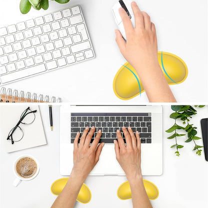 Mouse Wrist Rest, Ergonomic Memory Foam Mouse Wrist for Computer Desk Mats Support, PU Leather Hand Rest Pad Cushion for Gaming, Laptop, Men, Women, Pain Relief & Easy Typing, Black