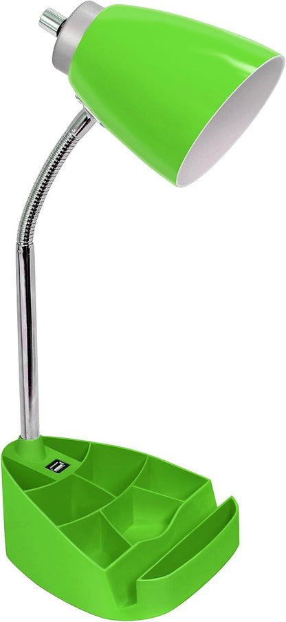 Limelights LD1056-BLK Desk Lamp Organizer with iPad Tablet Book Stand and USB Charging Port, Black