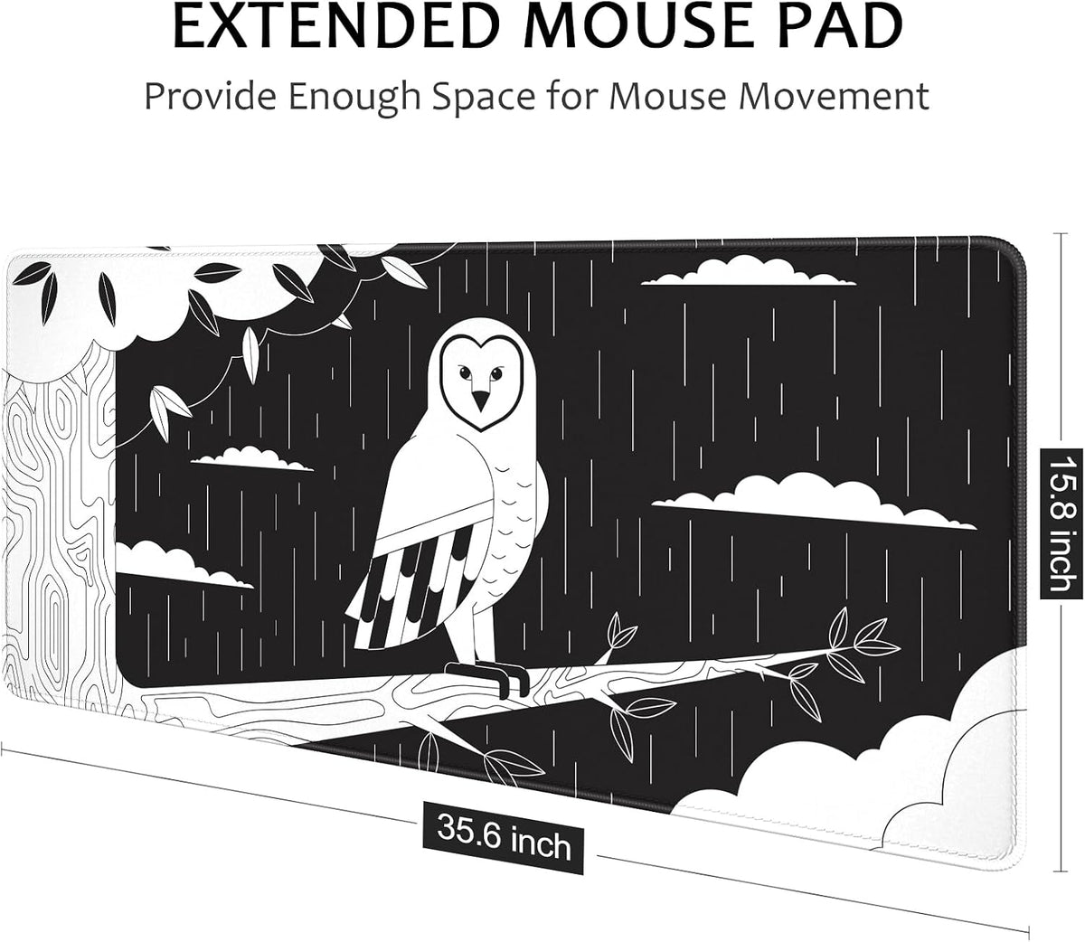 Auhoahsil Desk Mat, Ultra Large Mouse Pad, XXL Gaming Mousepad, Green Tropical Leaves Deskpad, Big Extended Full Size Mouse Pad, Desktop Desk Matt for Keyboard, Laptop & Computer, 35.5 x 15.7 in - Colors A