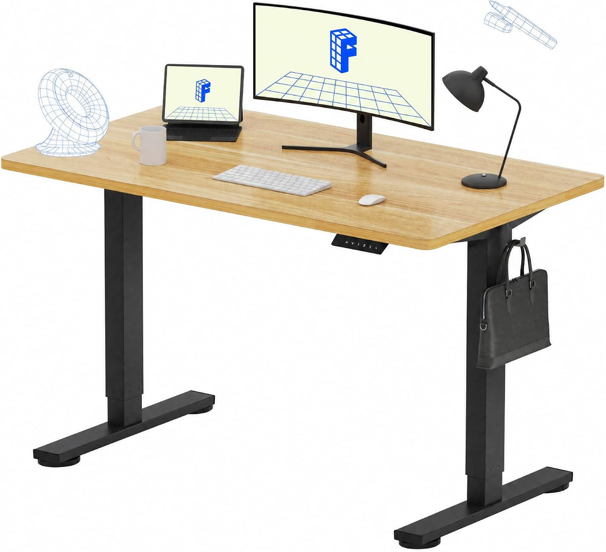EN1 48"x24" One-Piece Standing Desk, White