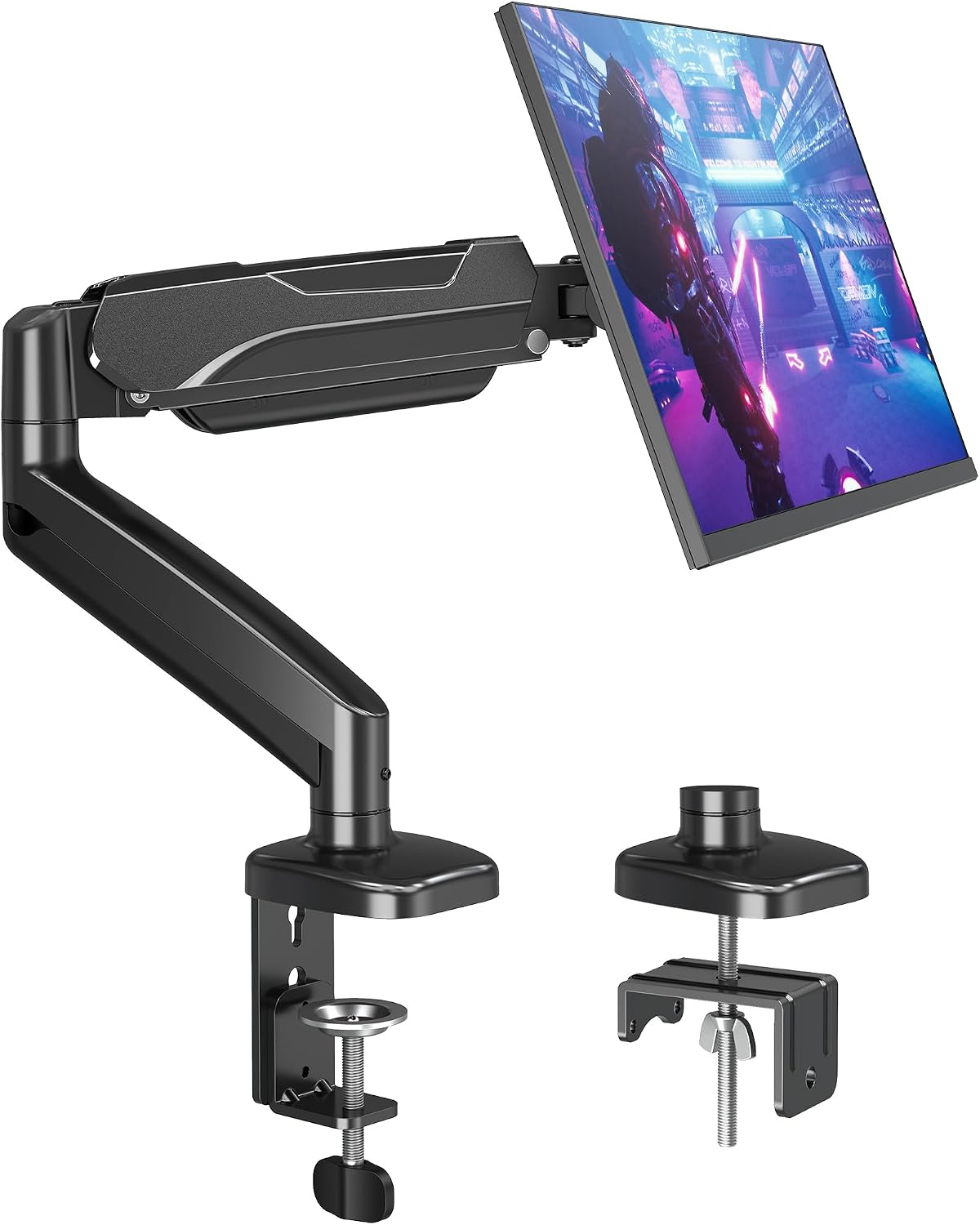 Dual Monitor Stand fits up to 32 inch, 4.4-19.8 lbs Computer Screens, Dual Monitor Desk Mount Height Adjustable, Monitor Arms for 2 Monitors, Home Office VESA Mounts, Freelift White