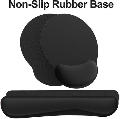 Ergonomic Mouse Pad with Wrist Rest and Keyboard Wrist Rest, Mousepad