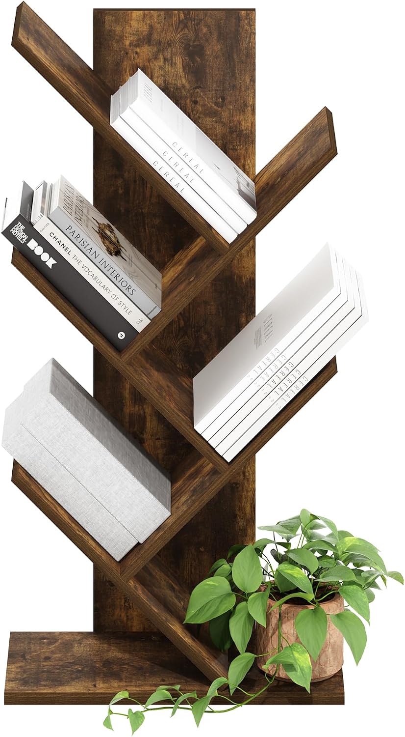 Furinno PASIR Book Shelf, 2-Tier Modern Bookshelf, Open Shelves Bookcase 9 x 12 x 21, Easy Assembly, for Living Room, Bedroom, Home Office, White