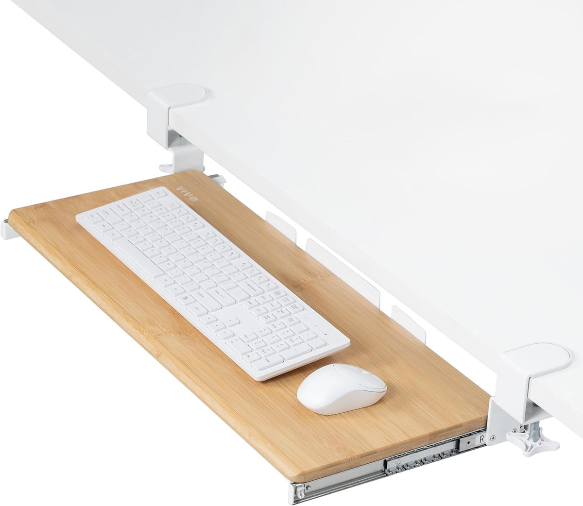 VIVO Extra Long Clamp-on Computer Keyboard and Mouse Under Desk Slider Tray, 34 x 11 inch Pull Out Platform Drawer, Black, MOUNT-KB15EB