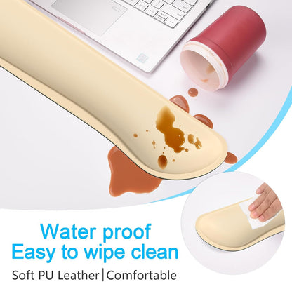 Mouse Wrist Rest, Ergonomic Memory Foam Mouse Wrist for Computer Desk Mats Support, PU Leather Hand Rest Pad Cushion for Gaming, Laptop, Men, Women, Pain Relief & Easy Typing, Black