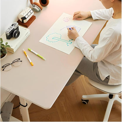 Bloss Leather Desk Pad and Keyboard Wrist Rest, Large Mouse Pad + Keyboard Pad+Mouse Wrist Support, Non-Slip Desk Mat Protector for Office, Home(31.5×15.7 Inches,Beige) - Colors A