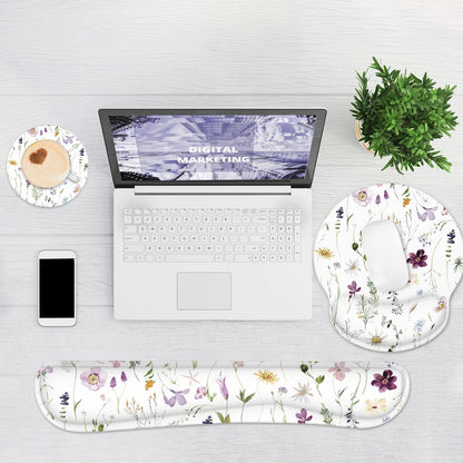 Ergonomic Mouse Pad with Wrist Rest and Keyboard Wrist Rest, Mousepad