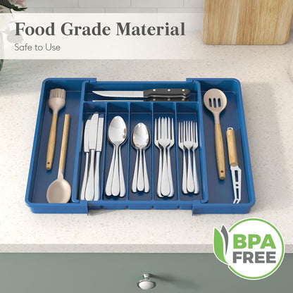 Expandable Silverware Drawer Organizer, Kitchen Utensil Tray