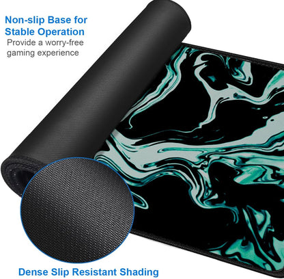 Large Gaming Mouse Pad, 31.5x15.7 inch Large Extended Computer Keyboard Mouse Mat, Water Resist Non-Slip Mousepad Rubber Base Long XXL Desk Mouse Pad for Work & Gaming, Office & Home, Black