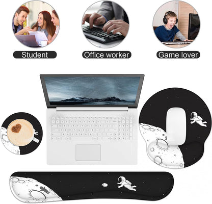 Ergonomic Mouse Pad with Wrist Rest and Keyboard Wrist Rest, Mousepad