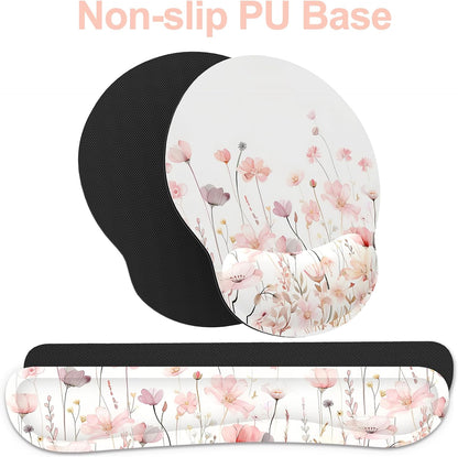 Ergonomic Mouse Pad with Wrist Rest and Keyboard Wrist Rest, Mousepad