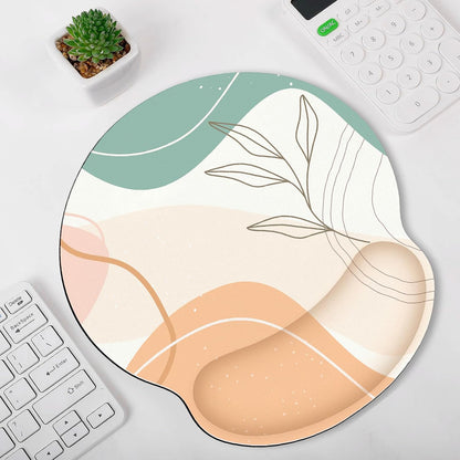 KONVINIT Ergonomic Mouse Pad with Wrist Rest, Small Mousepad with Non-Slip Rubber Base and Smooth Surface, Beach Mouse Pads for Desk, Office Desk Accessories