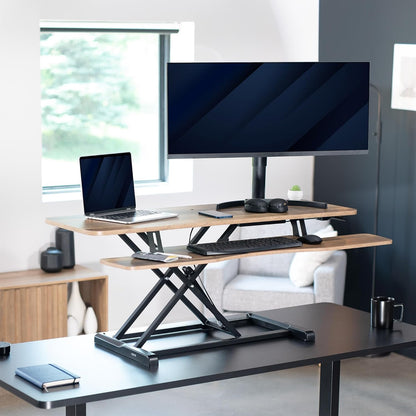 Black 32 in Standing Desk Converter, DESK-V000K