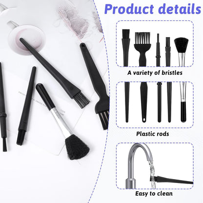 Mini Keyboard Cleaning Brushes Kit, 5 PCS Nylon Anti Static Dusting Brush, Electronics Cleaning Kit Small Spaces, Keyboard Cleaner Brushes Small Brush for Cleanings Computer Motherboard Camera
