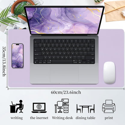 Bloss Leather Desk Pad and Keyboard Wrist Rest, Large Mouse Pad + Keyboard Pad+Mouse Wrist Support, Non-Slip Desk Mat Protector for Office, Home(31.5×15.7 Inches,Beige) - Colors B