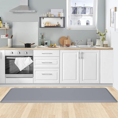 KitchenClouds Kitchen Mat Cushioned Anti Fatigue Rug 17.3"x28" Water Resistant, Non Slip, Standing and Comfort Desk/Floor Mats for House Sink Office (Black)