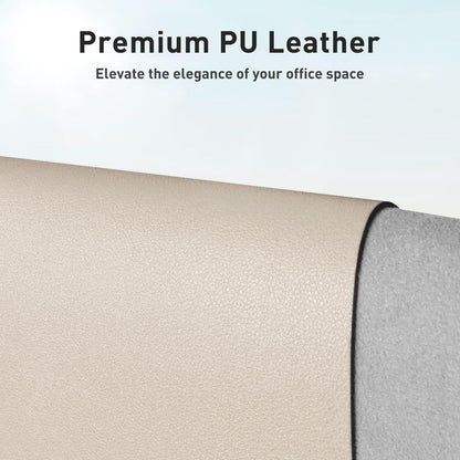 Aothia Leather Office Desk Pad Protector, Non-Slip PU Leather Desk Blotter, Waterproof Laptop Writing Mouse Pad for Office and Home, Black, 31.5" x 15.7" - Colors A