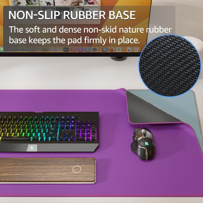 KTRIO Large Gaming Mouse Pad Desk Mat for Gamer, 31.5" x 11.8", Black, XL | Extended Size Design, Superior Micro-Weave Cloth, Non-Slip Rubber Base, Durable Stitched Edges, Water-Resistant Coating