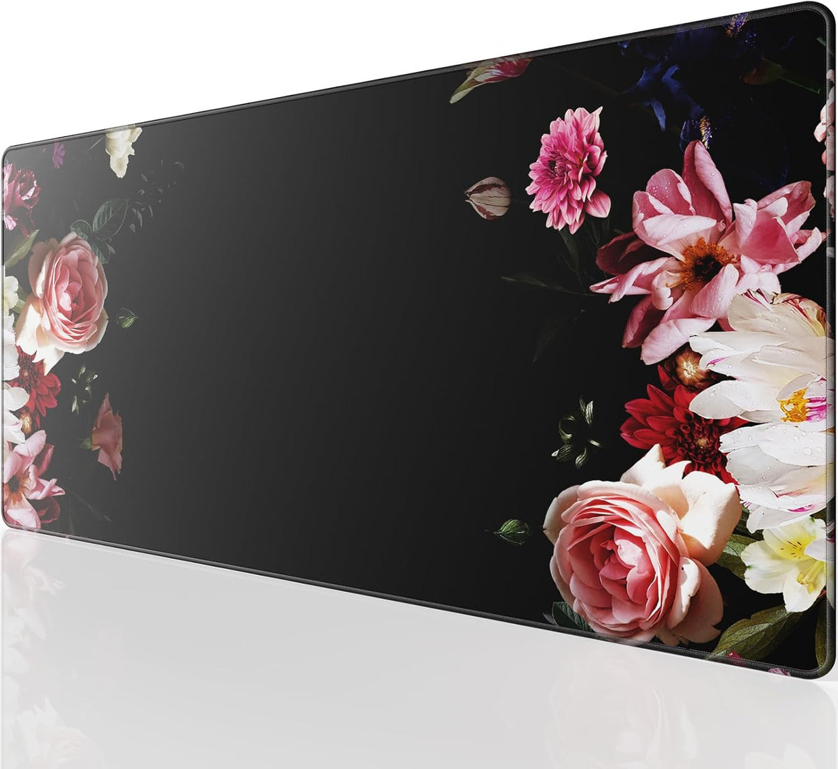 KTRIO Large Gaming Mouse Pad Desk Mat for Gamer, 31.5" x 11.8", Black, XL | Extended Size Design, Superior Micro-Weave Cloth, Non-Slip Rubber Base, Durable Stitched Edges, Water-Resistant Coating