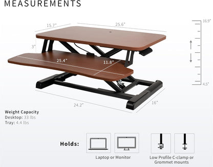 Black 32 in Standing Desk Converter, DESK-V000K