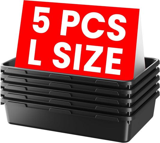 A-LuGei 【More Larger Size】 【69 PCS-5 Size】 Tool Box Organizer Tray Divider Set【Black】 Desk Drawer Organizer Bin, Garage Organization and Storage Toolbox for Rolling Tool Chest Cart Cabinet WorkBench