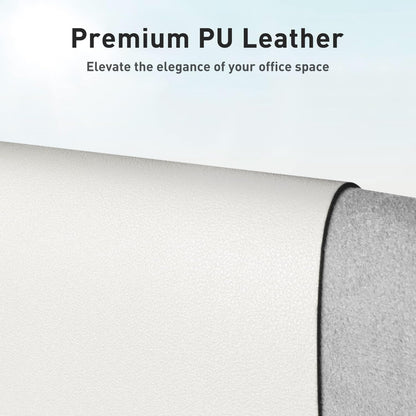 Aothia Leather Office Desk Pad Protector, Non-Slip PU Leather Desk Blotter, Waterproof Laptop Writing Mouse Pad for Office and Home, Black, 31.5" x 15.7" - Colors B