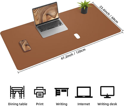 Large Desk Mat, 47" x 17", Black