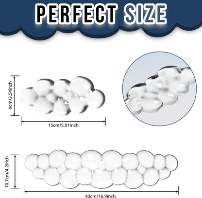 Keyboard Wrist Rest Set — Ergonomic Cloud Gel Wrist Rest Keyboard and Mouse Pad, Non-Slip Desk Accessories for Office and Home（White）