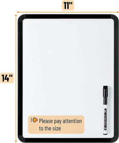 Dry Erase Board, 14” x 11”, White Frame