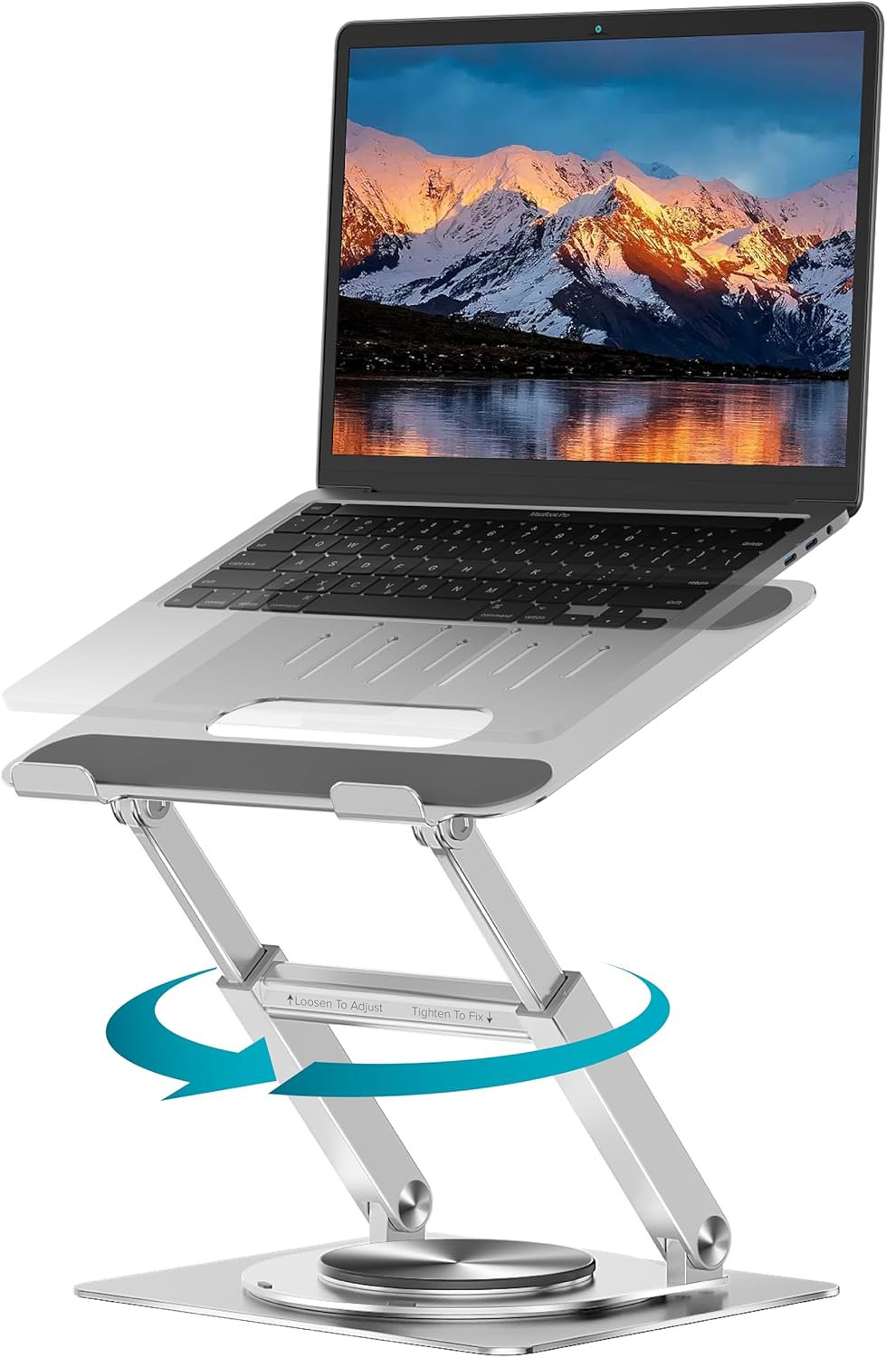 Lifelong Ergonomic Adjustable Laptop Stand for Desk, Extra Tall 20” Height Aluminum Laptop Riser, Portable Foldable Computer Stand, Fits 10-17” Laptops for Office Meetings, Teamwork & Desk Setup