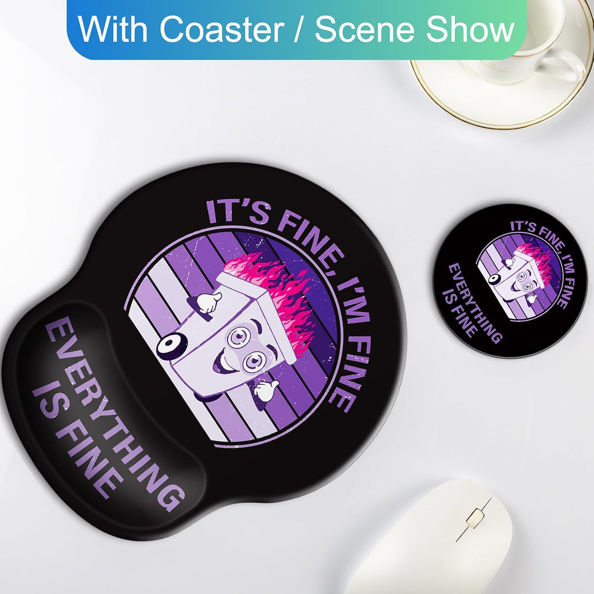 Ergonomic Mouse Pad with Wrist Rest Support,Gel Mouse Pads for Desk - Colors A