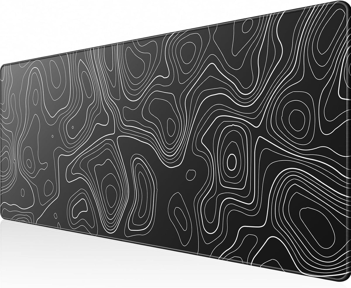 KTRIO Large Gaming Mouse Pad Desk Mat for Gamer, 31.5" x 11.8", Black, XL | Extended Size Design, Superior Micro-Weave Cloth, Non-Slip Rubber Base, Durable Stitched Edges, Water-Resistant Coating