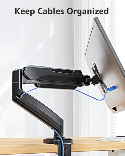 Dual Monitor Stand fits up to 32 inch, 4.4-19.8 lbs Computer Screens, Dual Monitor Desk Mount Height Adjustable, Monitor Arms for 2 Monitors, Home Office VESA Mounts, Freelift White