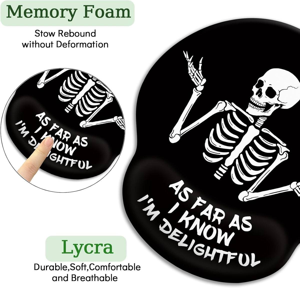 Funny Ergonomic Mouse Pad with Wrist Rest, Cat Desk Decor Gifts - Colors A