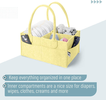 Baby Diaper Caddy Organizer, Gray, Medium