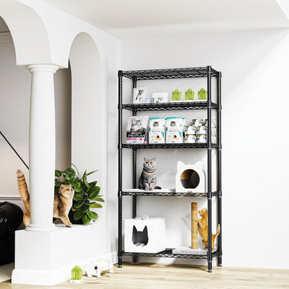 M MZG 450 lbs Steel Storage Shelving 3-Tier Utility Shelving Unit Steel Organizer Wire Rack for Home,Kitchen,Office (11.8" D x 17.7" W x 26.3" H) - Colors B