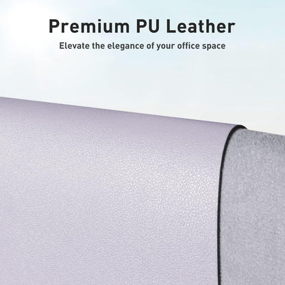 Aothia Leather Office Desk Pad Protector, Non-Slip PU Leather Desk Blotter, Waterproof Laptop Writing Mouse Pad for Office and Home, Black, 31.5" x 15.7" - Colors A