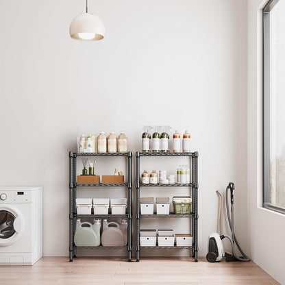 M MZG 450 lbs Steel Storage Shelving 3-Tier Utility Shelving Unit Steel Organizer Wire Rack for Home,Kitchen,Office (11.8" D x 17.7" W x 26.3" H) - Colors A