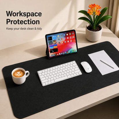 Large Desk Mat, 47" x 17", Black