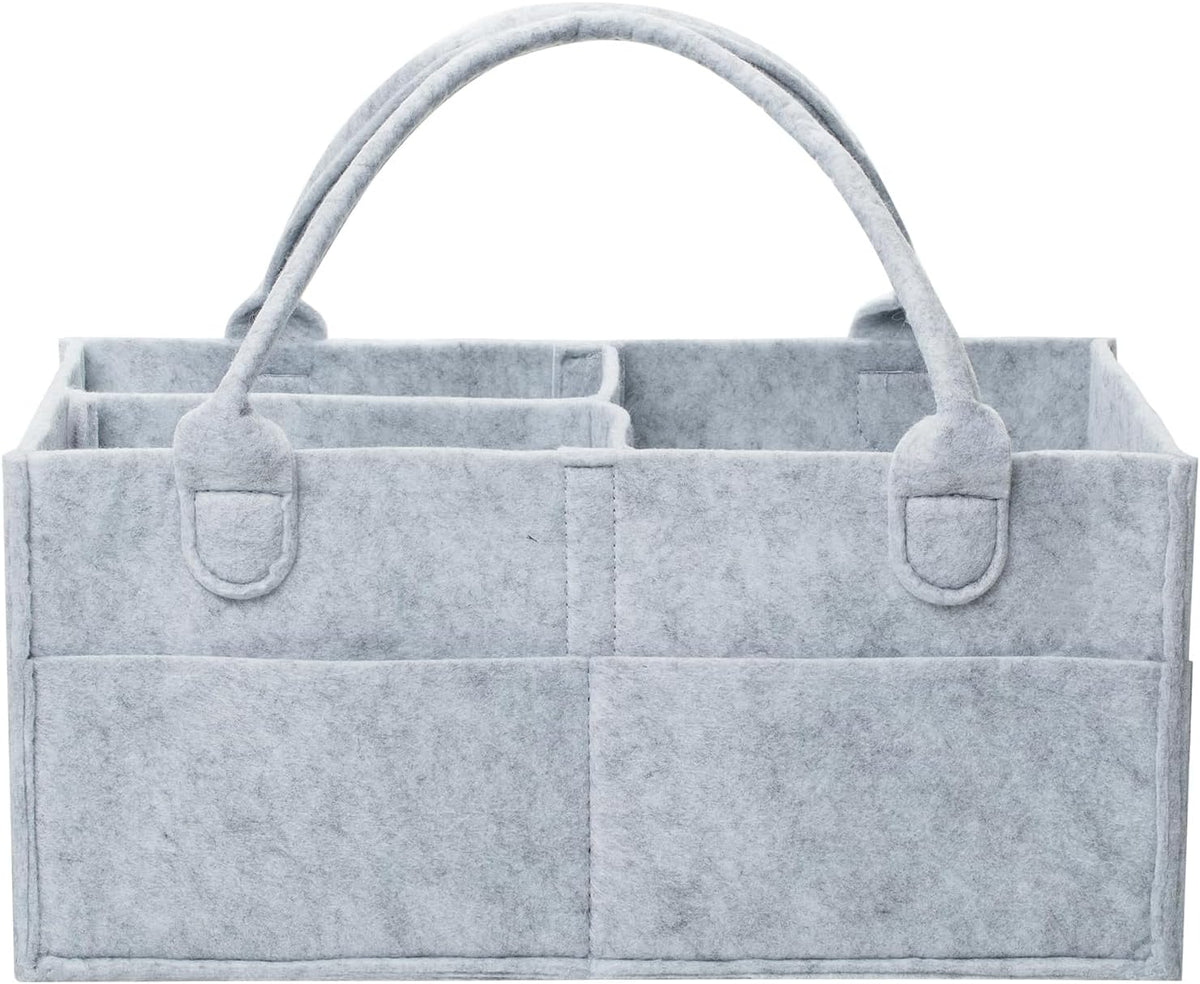 Baby Diaper Caddy Organizer, Gray, Medium