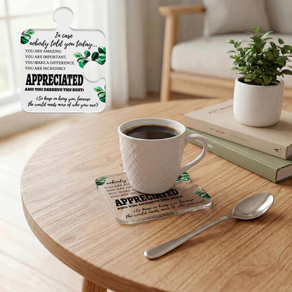 Chaos Coordinator Coasters: Funny Coffee Coaster Set for Office Desk Accessories and Stress Relief Gifts,Acrylic Single Coaster,Office Coaster for Desk,Teacher, Employee Appreciation Gifts,