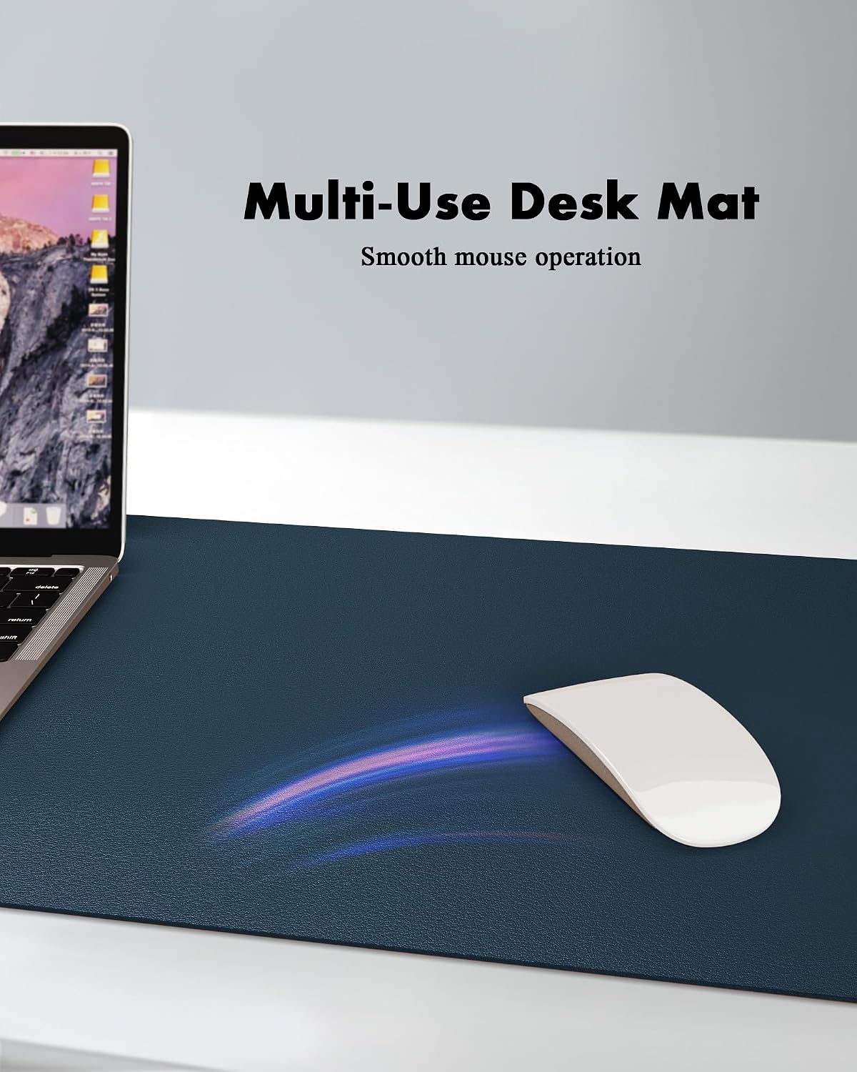 Double-Sided Desk Pad, 31.5"x15.7"Leather Desk Mat, Eco Cork Desk Pad Protector,Large Mouse Pad,Waterproof Desk Blotter for Office/Home(Coffee)
