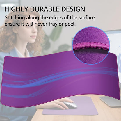 KTRIO Large Gaming Mouse Pad Desk Mat for Gamer, 31.5" x 11.8", Black, XL | Extended Size Design, Superior Micro-Weave Cloth, Non-Slip Rubber Base, Durable Stitched Edges, Water-Resistant Coating