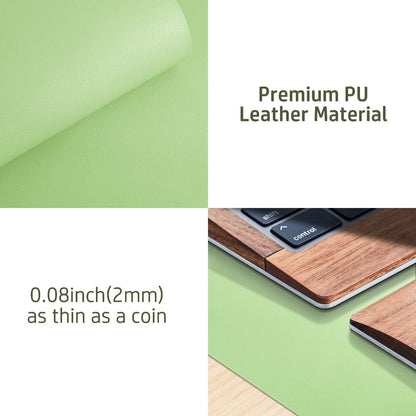Aothia Leather Office Desk Pad Protector, Non-Slip PU Leather Desk Blotter, Waterproof Laptop Writing Mouse Pad for Office and Home, Black, 31.5" x 15.7" - Colors A