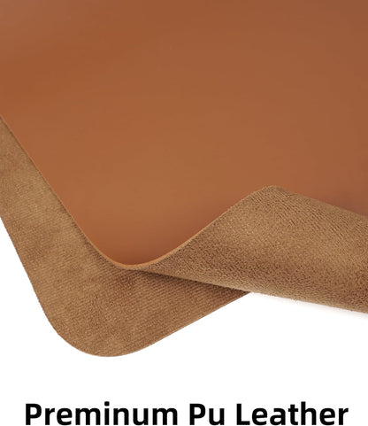 Large Desk pad mat,Mouse Pad,Office Desk Mat, Non-Slip PU Leather Desk Blotter,Large Desk pad,Waterproof Keyboard mat for Office/Home/Decor (Black,48" x 17")