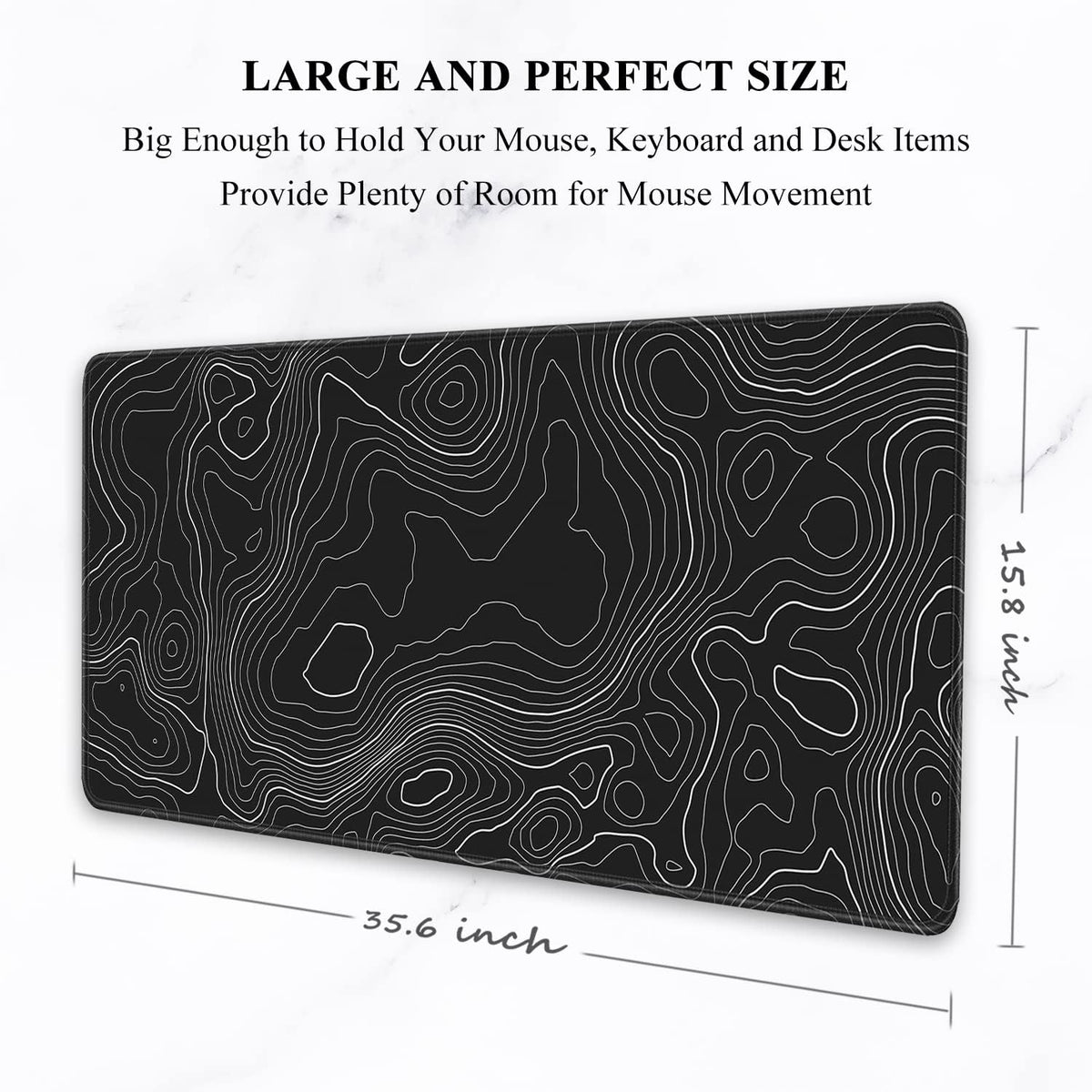 Auhoahsil Desk Mat, Ultra Large Mouse Pad, XXL Gaming Mousepad, Green Tropical Leaves Deskpad, Big Extended Full Size Mouse Pad, Desktop Desk Matt for Keyboard, Laptop & Computer, 35.5 x 15.7 in - Colors B