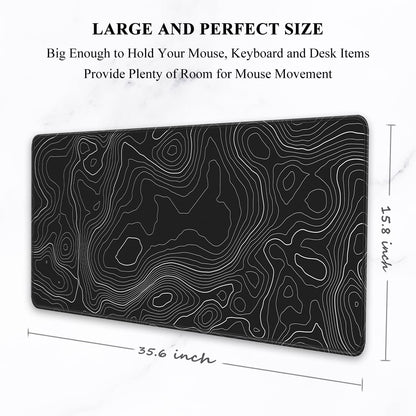Auhoahsil Desk Mat, Ultra Large Mouse Pad, XXL Gaming Mousepad, Green Tropical Leaves Deskpad, Big Extended Full Size Mouse Pad, Desktop Desk Matt for Keyboard, Laptop & Computer, 35.5 x 15.7 in - Colors B